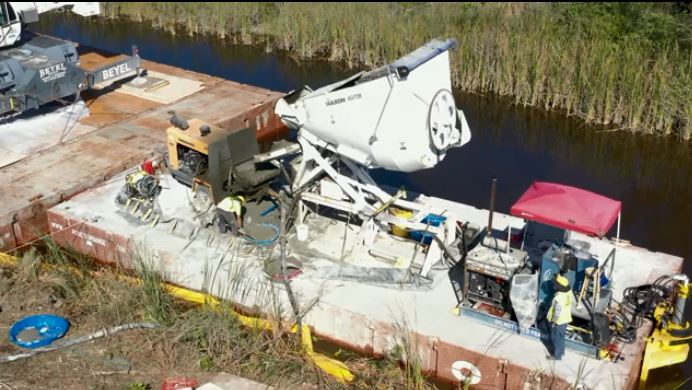 Barge Mounted Agitors Complete Foundation Work with Aldridge