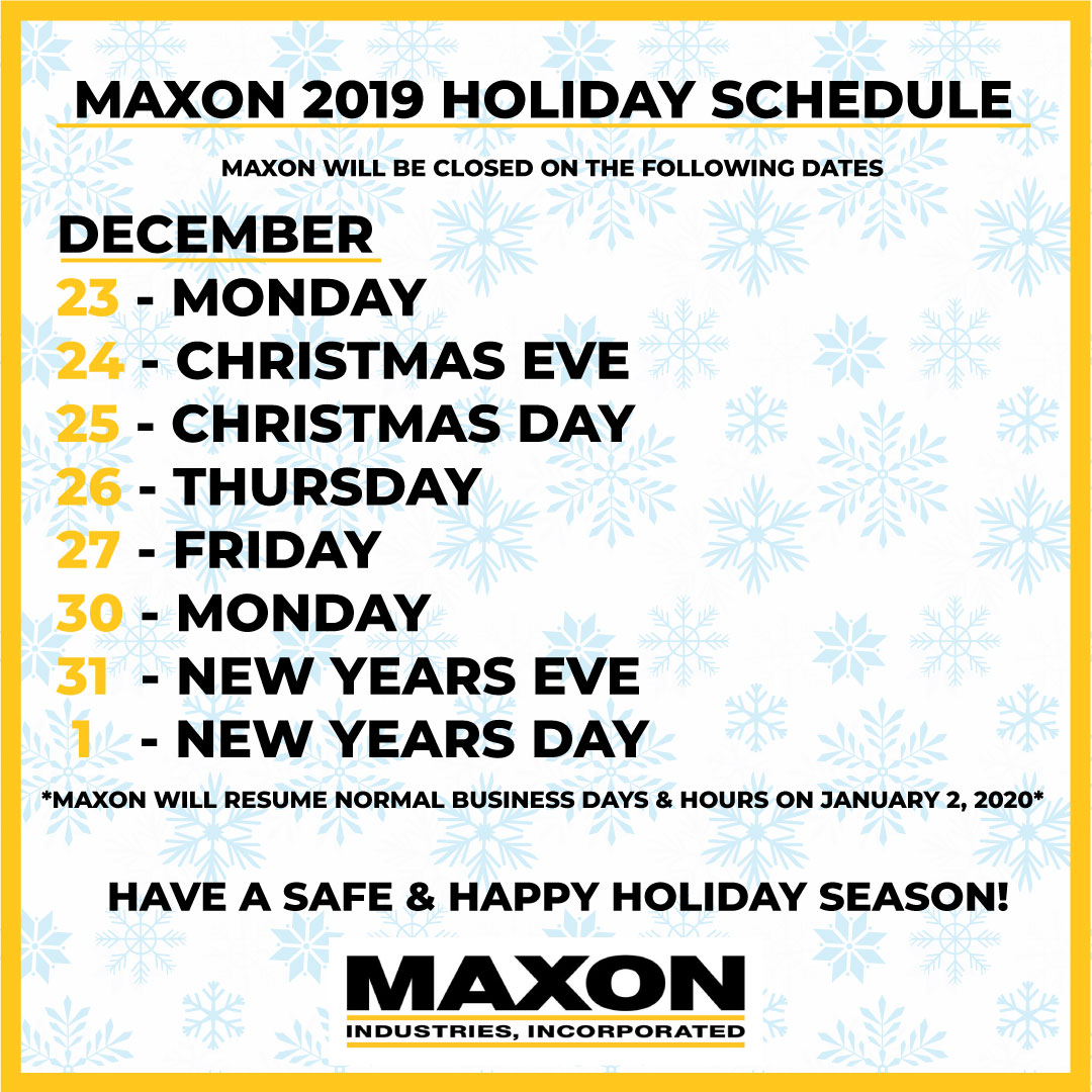 Maxon S Upcoming Events Maxon Industries Inc