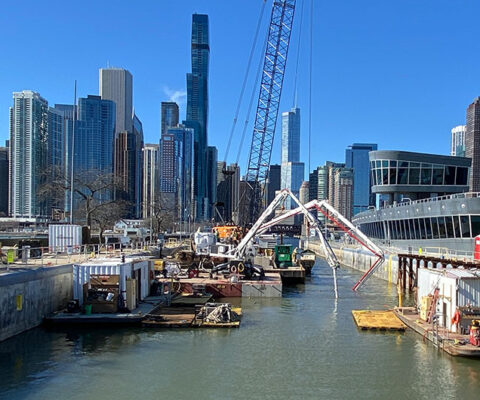 Maxcrete Remixes Concrete for Chicago Harbor Lock & Dam